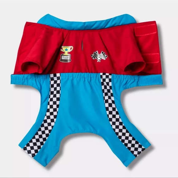 Hyde & EEK! Boutique Race Car Driver Dog and Cat Costume - X-Large - Picture 2 of 5